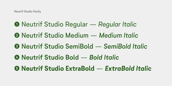 Example font Neutrif Studio #2